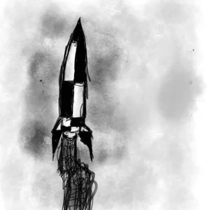 Notizen auf Raketenstabilisatoren